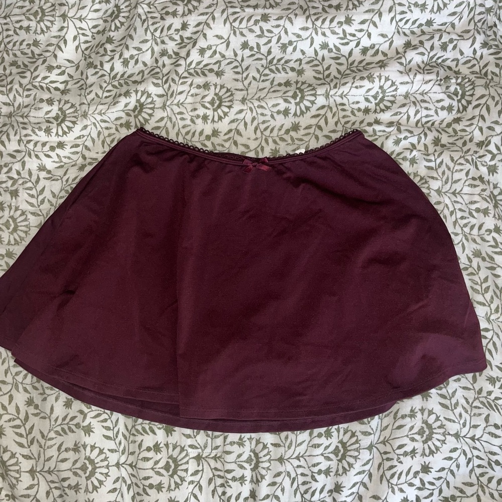 Women's Burgundy A-Line Skirt